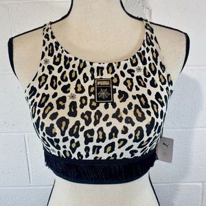 PUMA X Charlotte Olympia Cheetah Spiderweb Sports Bra
